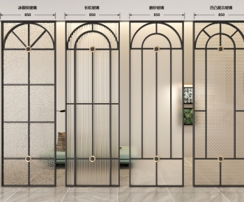French Style Glass Screen Partition-ID:291825066