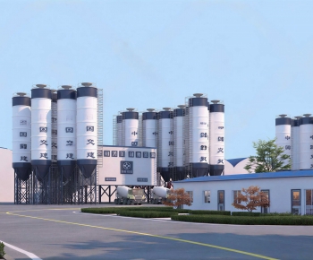 Modern Industrial Building-ID:454797981