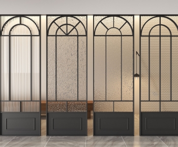 French Style Glass Screen Partition-ID:728916882