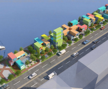Modern Architectural Bird's-eye View Planning-ID:543849558