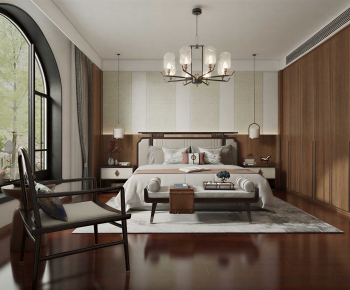 New Chinese Style Bedroom-ID:223887927