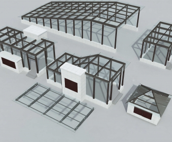 Modern Glass Sunshine Room-ID:268634089