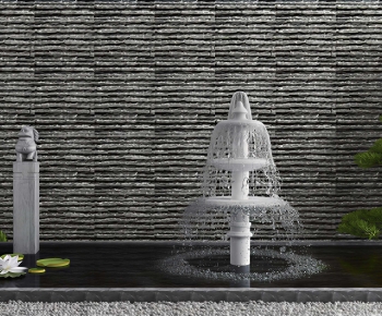 Japanese Style Rockery Waterscape-ID:539304025