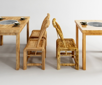 New Chinese Style Dining Table And Chairs-ID:706221102