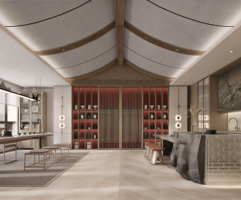 New Chinese Style Teahouse Tea House-ID:294416909