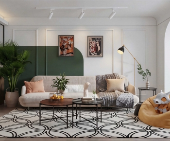 French Style A Living Room-ID:195293903