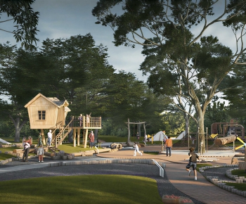 Modern Park Landscape-ID:735486984