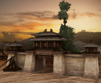 Chinese Style Ancient Architectural Buildings-ID:997437001