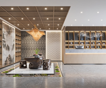 New Chinese Style Teahouse Tea House-ID:505296953