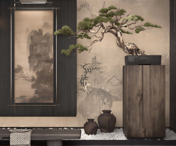 New Chinese Style Plant Landscaping-ID:724342114