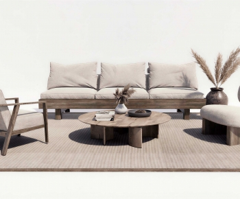 Wabi-sabi Style Sofa Combination-ID:301525127