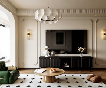 French Style A Living Room-ID:457699383
