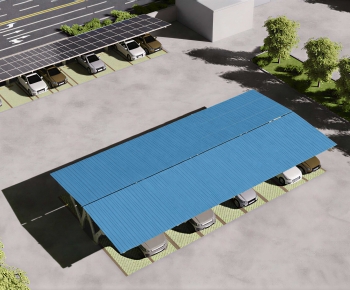 Modern Outdoor Parking Lot-ID:643259053