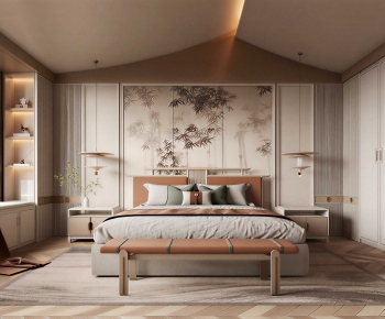 New Chinese Style Bedroom-ID:245800099