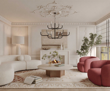 French Style A Living Room-ID:890858892