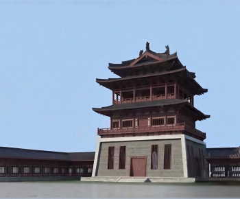 Chinese Style Ancient Architectural Buildings-ID:729759937
