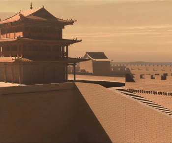 New Chinese Style Ancient Architectural Buildings-ID:912550933