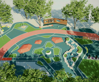 Modern Park Landscape-ID:735299699