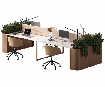 Modern Office Desk And Chair-ID:730669027