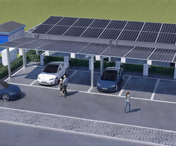 Modern Outdoor Parking Lot-ID:164380133