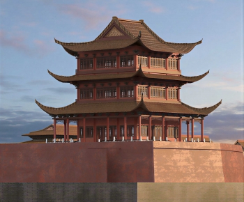 Chinese Style Ancient Architectural Buildings-ID:203418979