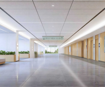 Modern Hospital Hall-ID:577409338