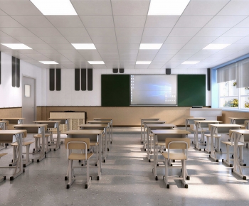 Modern School Classrooms-ID:881109954