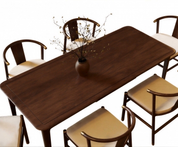 New Chinese Style Dining Table And Chairs-ID:965039016