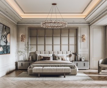 Simple European Style Bedroom-ID:652765042