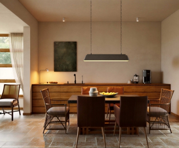 Wabi-sabi Style Dining Room-ID:128396037