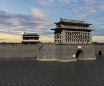 Chinese Style Ancient Architectural Buildings-ID:495737089
