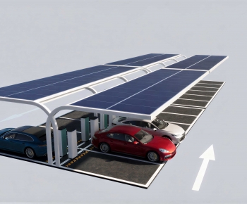 Modern Outdoor Parking Lot-ID:872612954