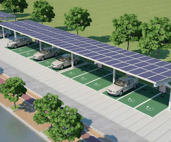 Modern Outdoor Parking Lot-ID:104160313