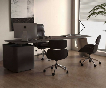 Modern Office Desk And Chair-ID:970609253