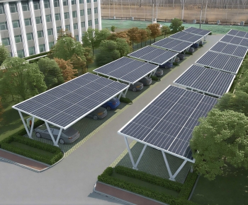Modern Outdoor Parking Lot-ID:412420993