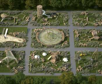 Modern Park Landscape-ID:446009665
