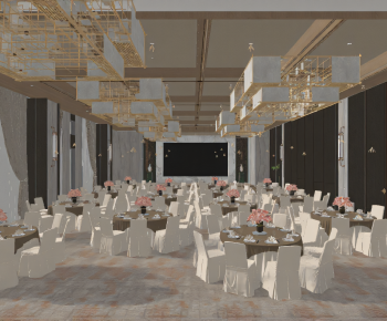 New Chinese Style Banquet Hall-ID:218091073