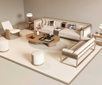 New Chinese Style Sofa Combination-ID:249039891