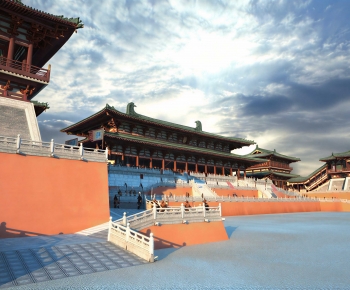 Chinese Style Ancient Architectural Buildings-ID:545134072