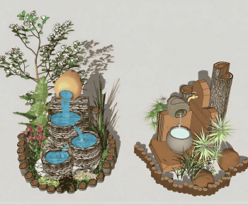 New Chinese Style Rockery Waterscape-ID:943993097