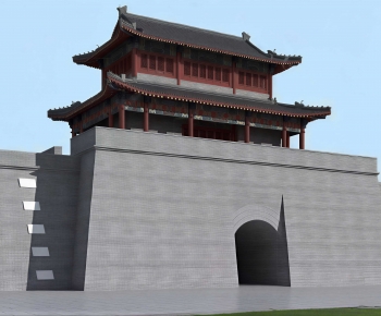 Chinese Style Ancient Architectural Buildings-ID:596640146