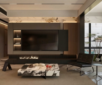 Modern A Living Room-ID:651858091