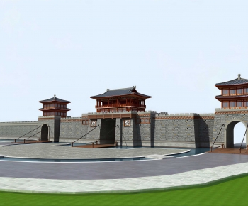Chinese Style Ancient Architectural Buildings-ID:496085889