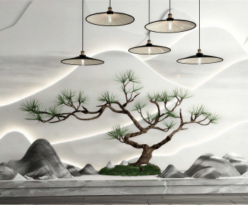 New Chinese Style Plant Landscaping-ID:174686912