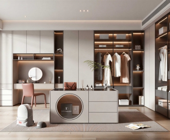 Modern Clothes Storage Area-ID:217123034