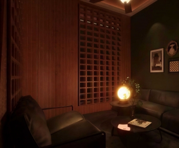 Retro Style A Living Room-ID:811918021