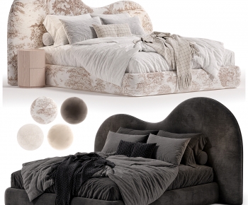 Modern Double Bed-ID:704329978