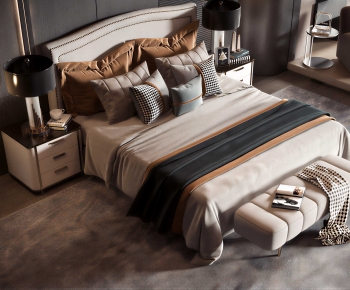 Modern Double Bed-ID:970499541