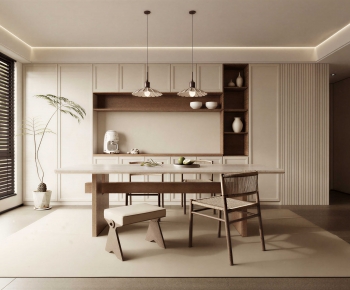 Wabi-sabi Style Dining Room-ID:154476889