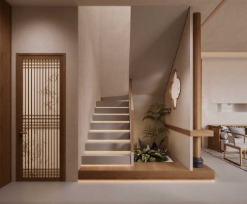 New Chinese Style Stairwell-ID:931470492